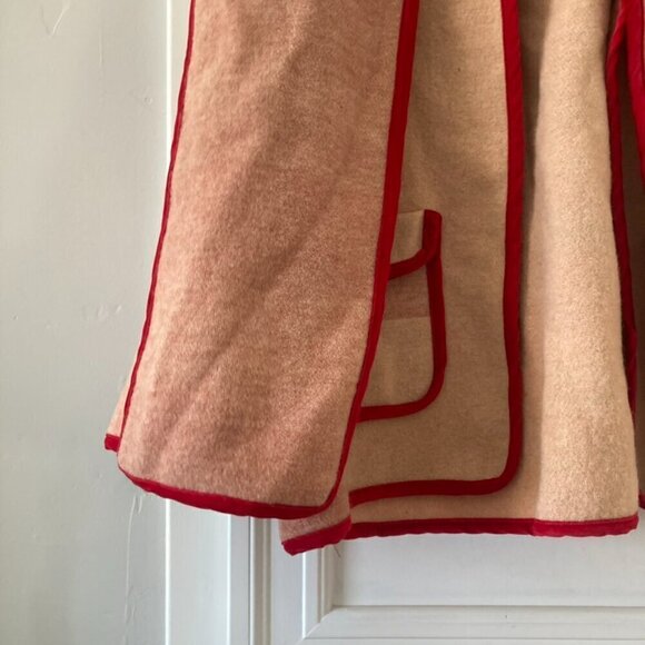 NWT Carleen Free People Scarf Jacket Orange 100% Wool Made In USA Sz XL - Picture 3 of 7